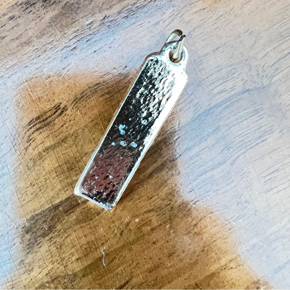 Gold Textured Pendant Charm Jewish Mezuzah - Picture 4 of 7